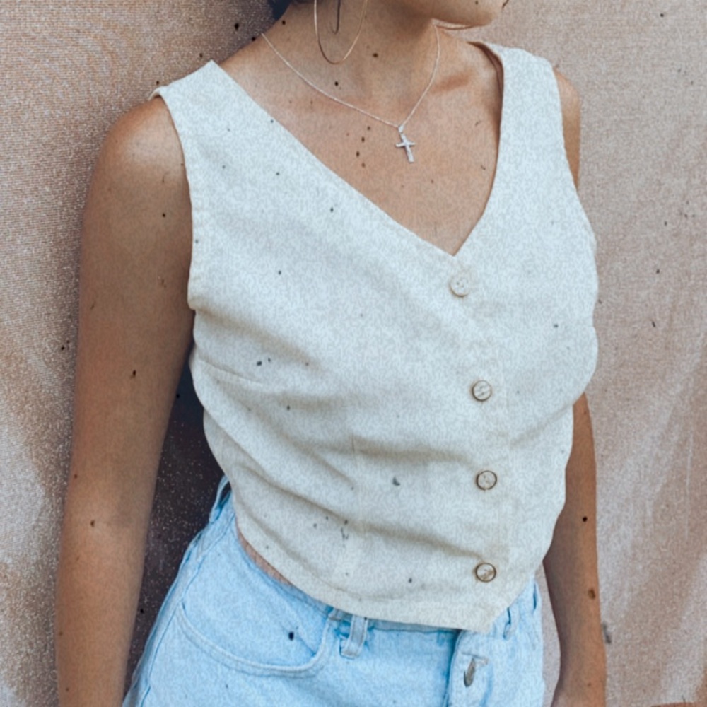 Nude crop top